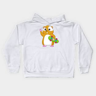 Hamster Skater Skateboard Kids Hoodie